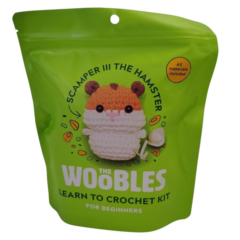 Woobles Scamper the Hamster Kit NEW Discontinued Learn to Crochet Kit Beginners